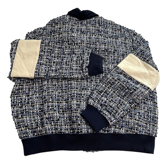 United Rivers Hudson River Tweed Bomber Jacket in Navy - Picture 3 of 4